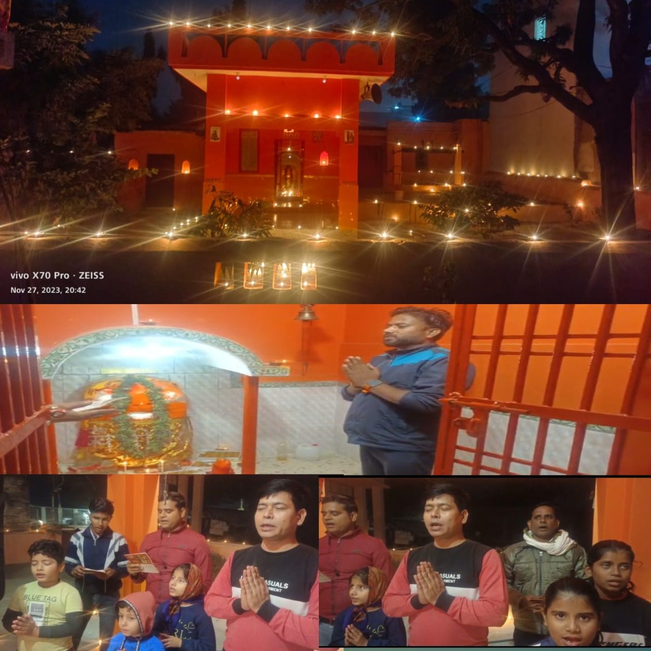 प्राचीन हनुमान मंदिर में बड़ी ही धूमधाम मनाया गया देव दीपावली