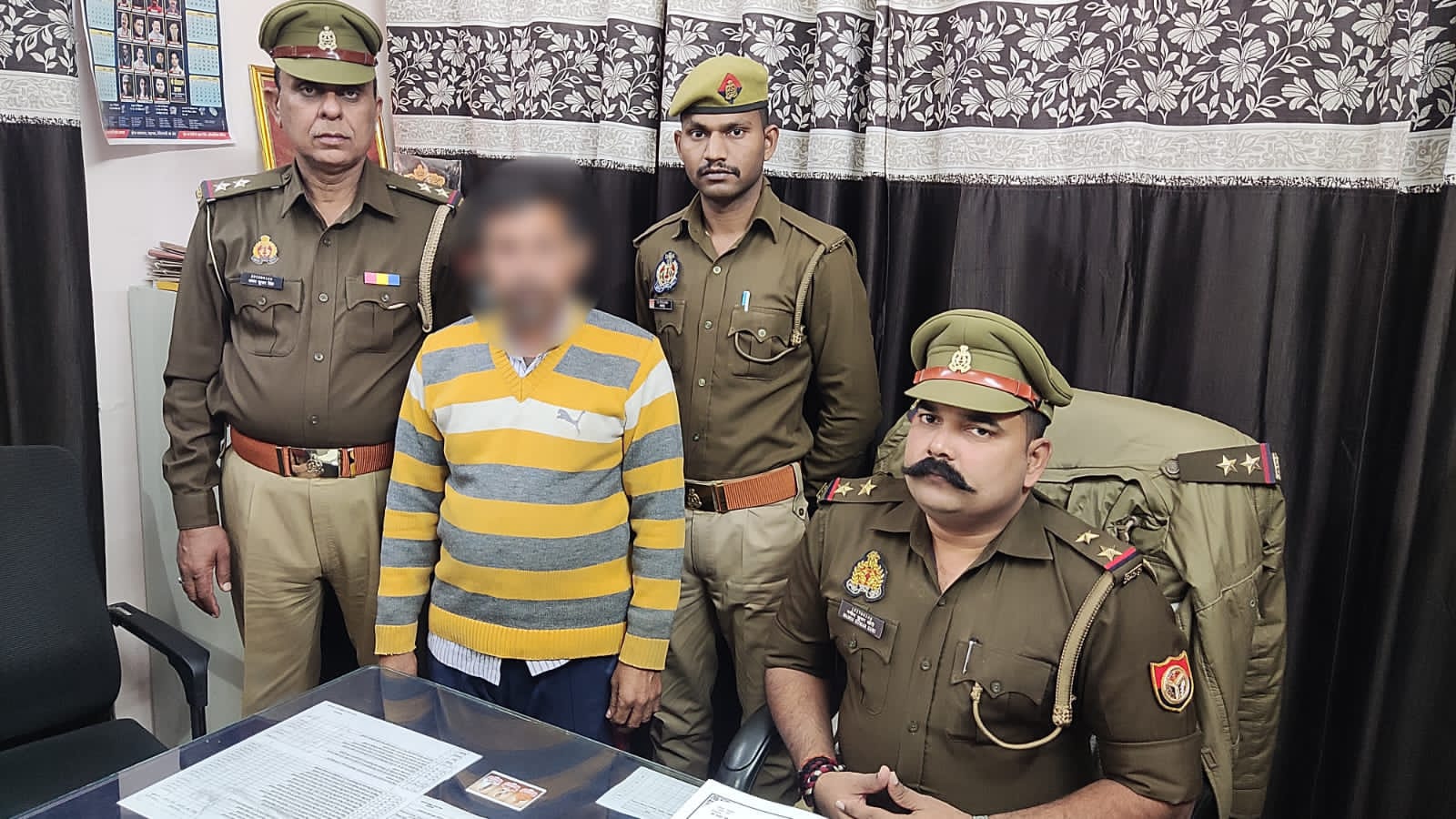 पुरस्कार घोषित 01 नफर अभियुक्त थाना लक्सा पुलिस द्वारा गिरफ्तार