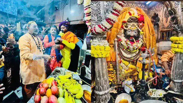 महाकाल के रूप में हुआ बाबा कालभैरव का श्रृंगार, दर्शन करने को लगी रही भक्तों की कतारें