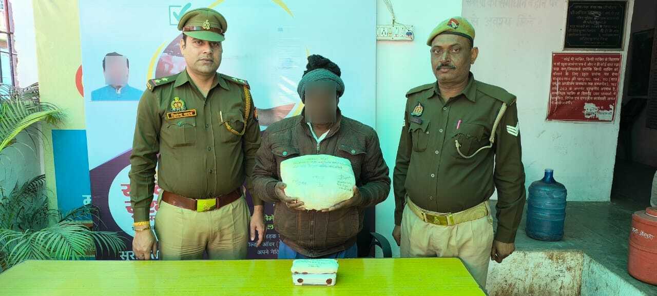 थाना जैतपुरा पुलिस द्वारा अवैद्य गांजा सहित एक नफर अभियुक्त गिरफ्तार