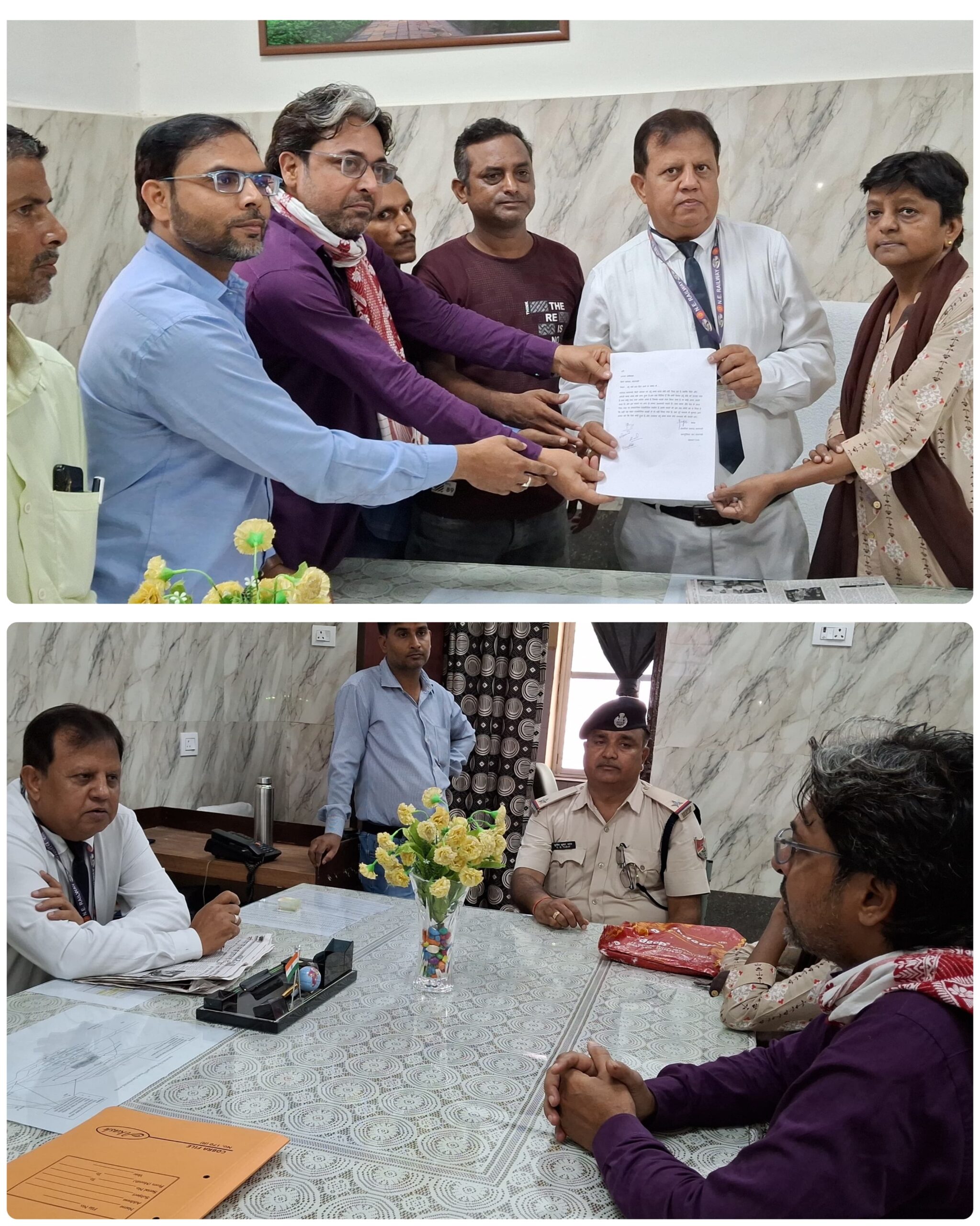 उर्दू भाषा वाला बोर्ड लगाने के सवाल पर वाराणसी सिटी स्टेशन अधीक्षक से मिला नागरिक समाज व कम्युनिस्ट फ्रंट का एक प्रतिनिधिमंडल, मिला आश्वासन