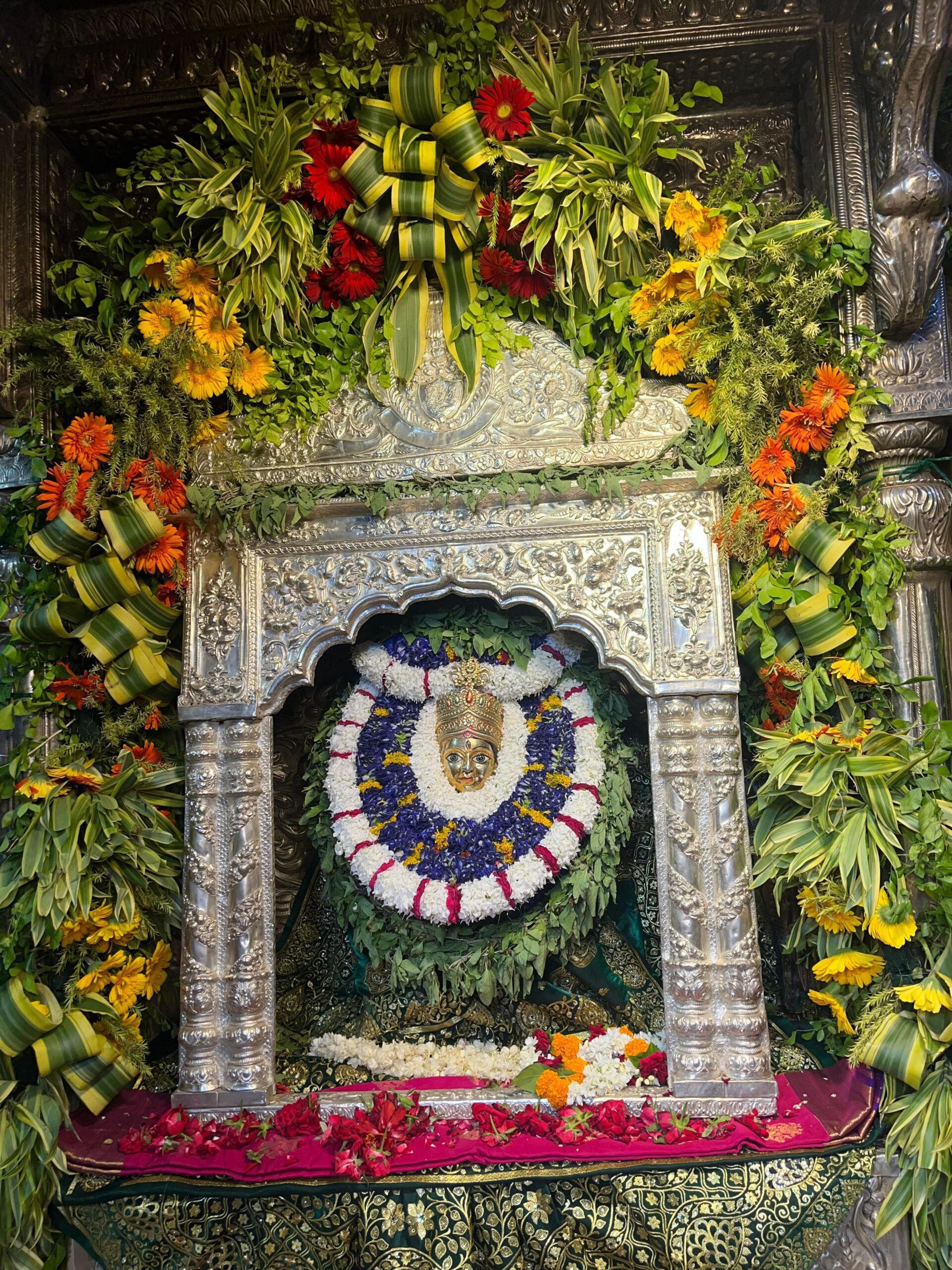 श्रावण मास में काशी अनुपूर्णेश्वरी का हुआ हरियाली श्रृंगार 