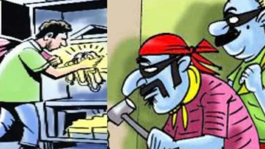 एक ही रात में दो दुकानों में चोरी