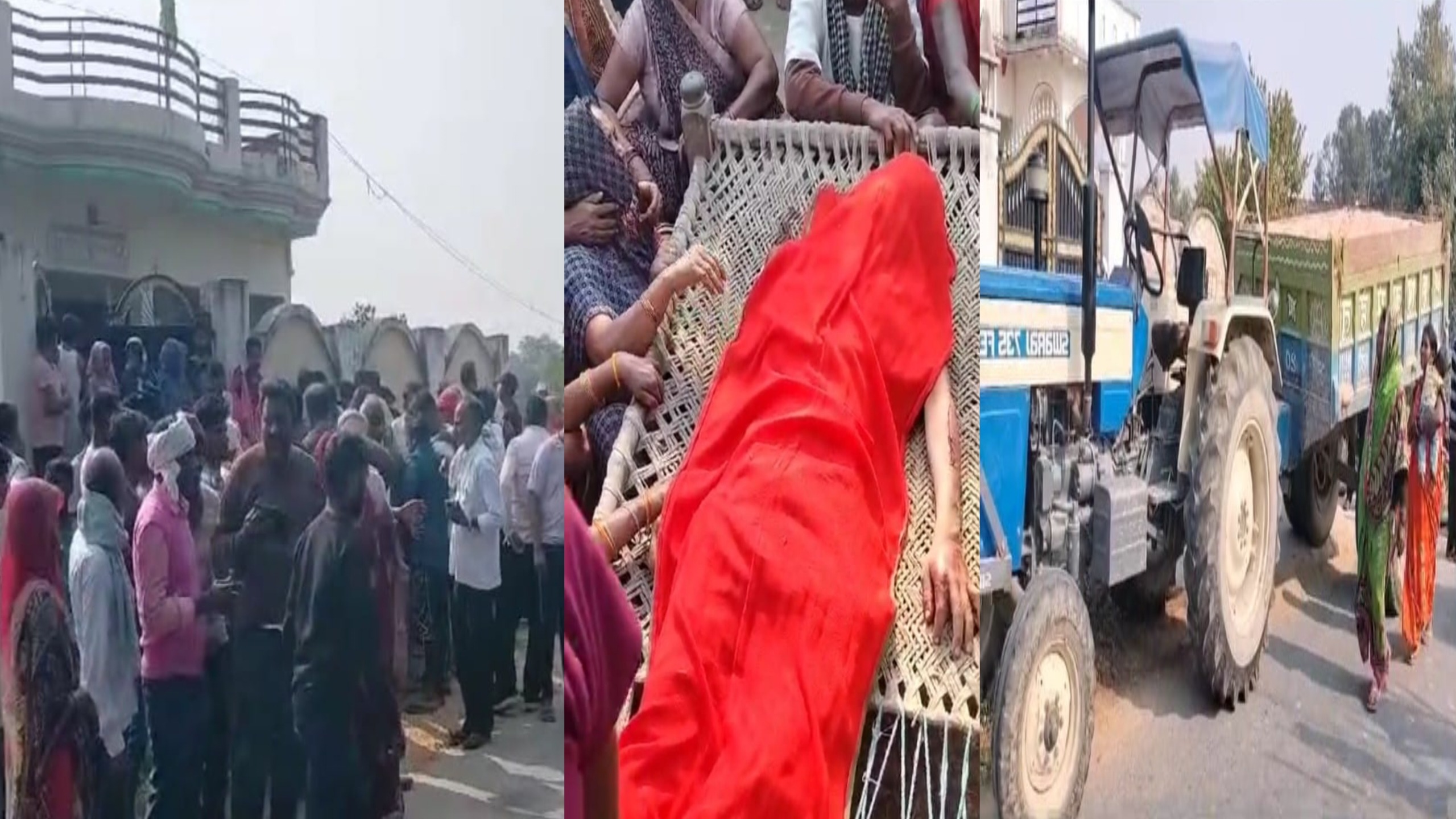 ट्रैक्टर के धक्के से बाइक सवार युवक की मौत 