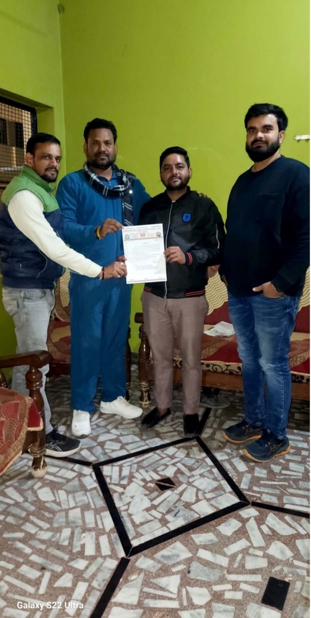 विनय कुमार बाल्मिकी जी को अम्बेडकर वाहिनी का जिला उपाध्यक्ष मनोनीत किया गया