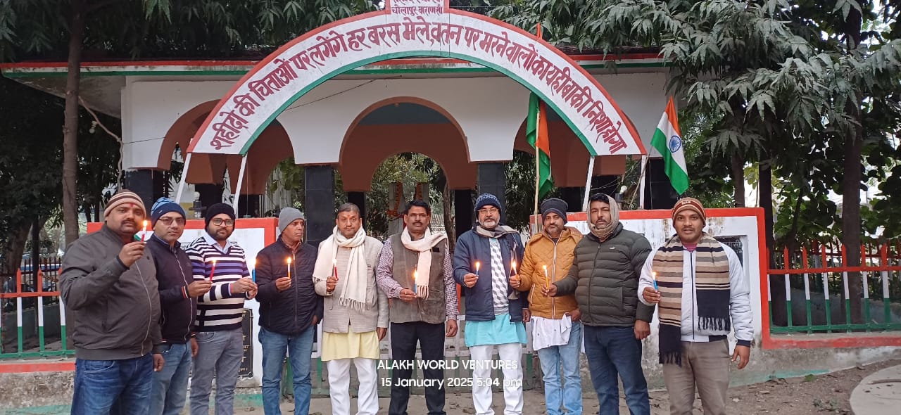 ग्रापए ने पत्रकार मुकेश चंद्राकर की हत्या के विरोध में निकाला कैंडल मार्च