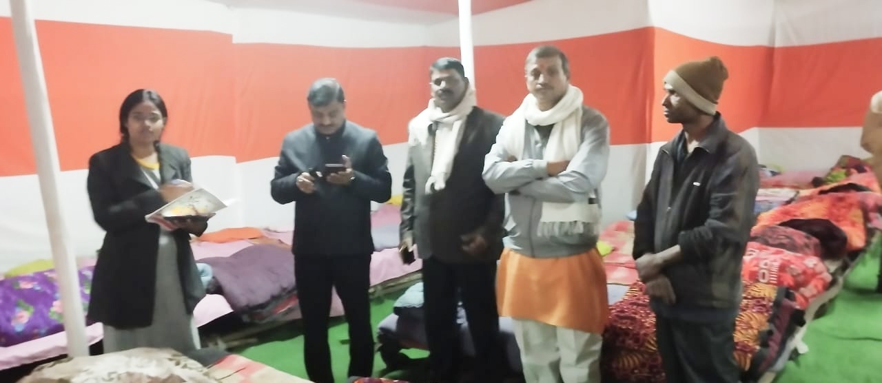 अपर नगर आयुक्त ने रैन बसेरे व शेल्टर होम का किया अचौक निरीक्षण 