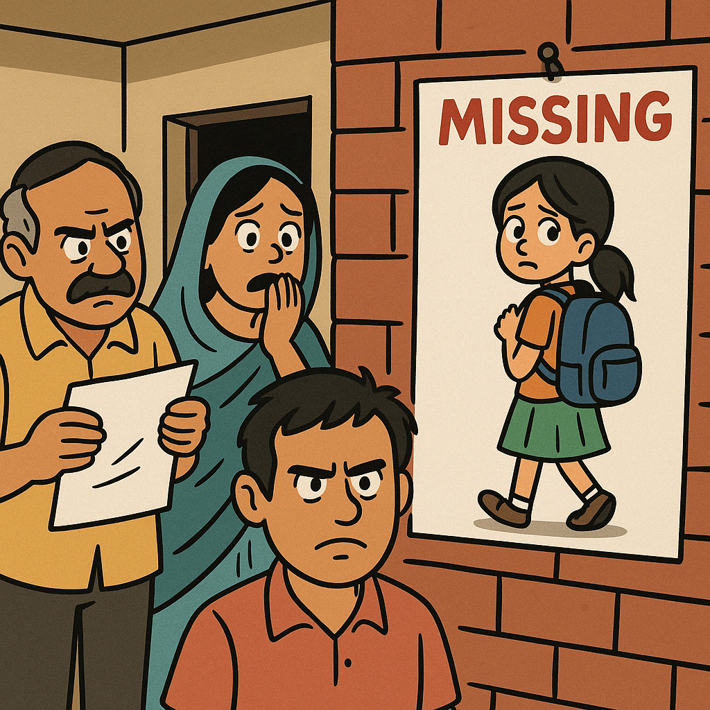 घर से सामान लेने गई नाबालिग लड़की घर नहीं लौटी, परिजनों ने दर्ज कराया मुकदमा