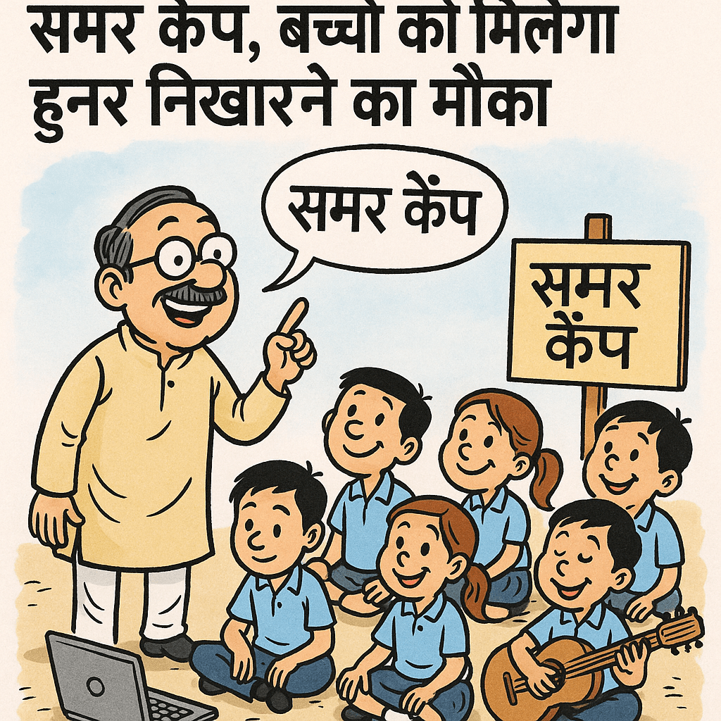 चोलापुर के स्कूलों में आज से शुरू हुआ समर कैंप, बच्चों को मिलेगा हुनर निखारने का मौका