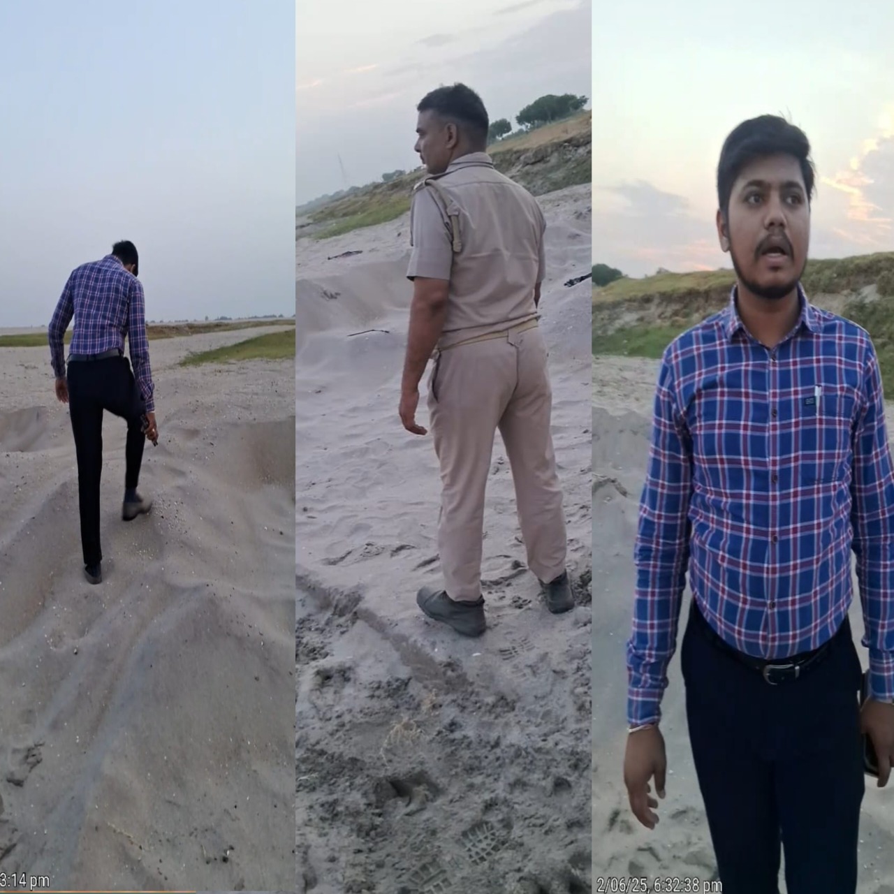सिंहवार में अवैध बालू खनन की जांच करने पहुंचे खनन निरीक्षक, मिले ठोस प्रमाण