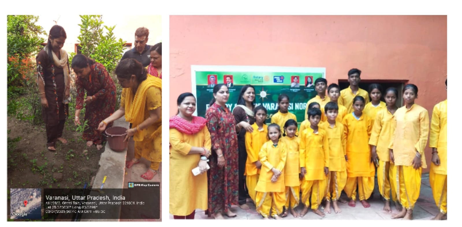 हरित काशी अभियान के तहत रोटरी क्लब ने किया पौधारोपण व यज्ञ