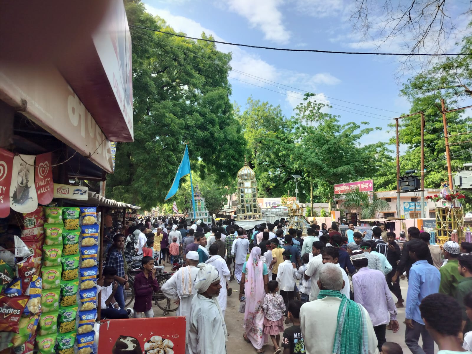 चोलापुर में मोहर्रम पर निकला ताजिया जुलूस, गूंजती रही या हुसैन की सदाएं