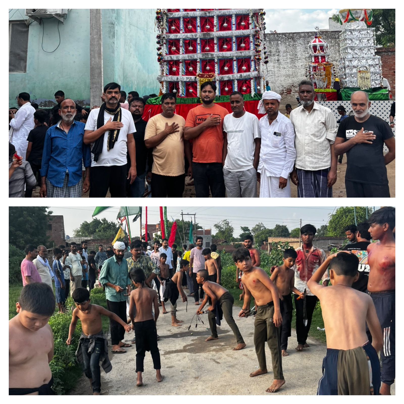 “लो जा रहा है काफिला ज़िंदा रहे इस्लाम” के नौहे के बीच लौंदा गांव में मोहर्रम जुलूस संपन्न