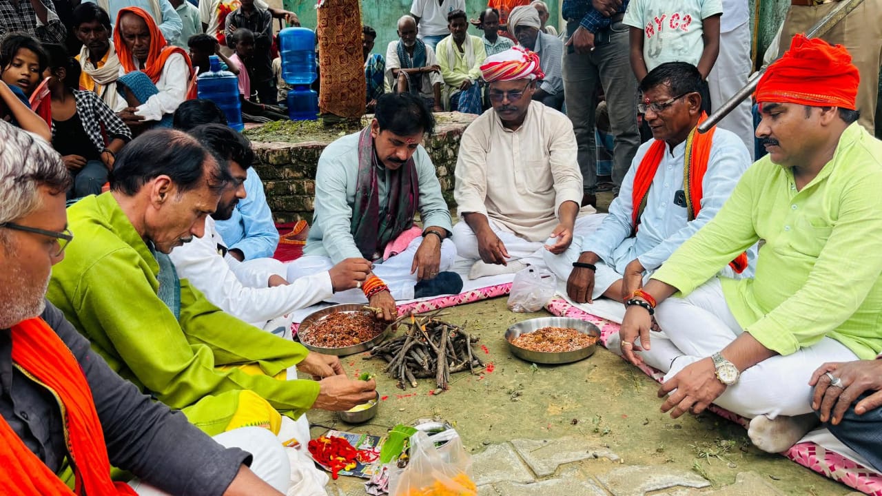 चौरा माता मंदिर के सुंदरीकरण के लिए हुआ भूमिपूजन