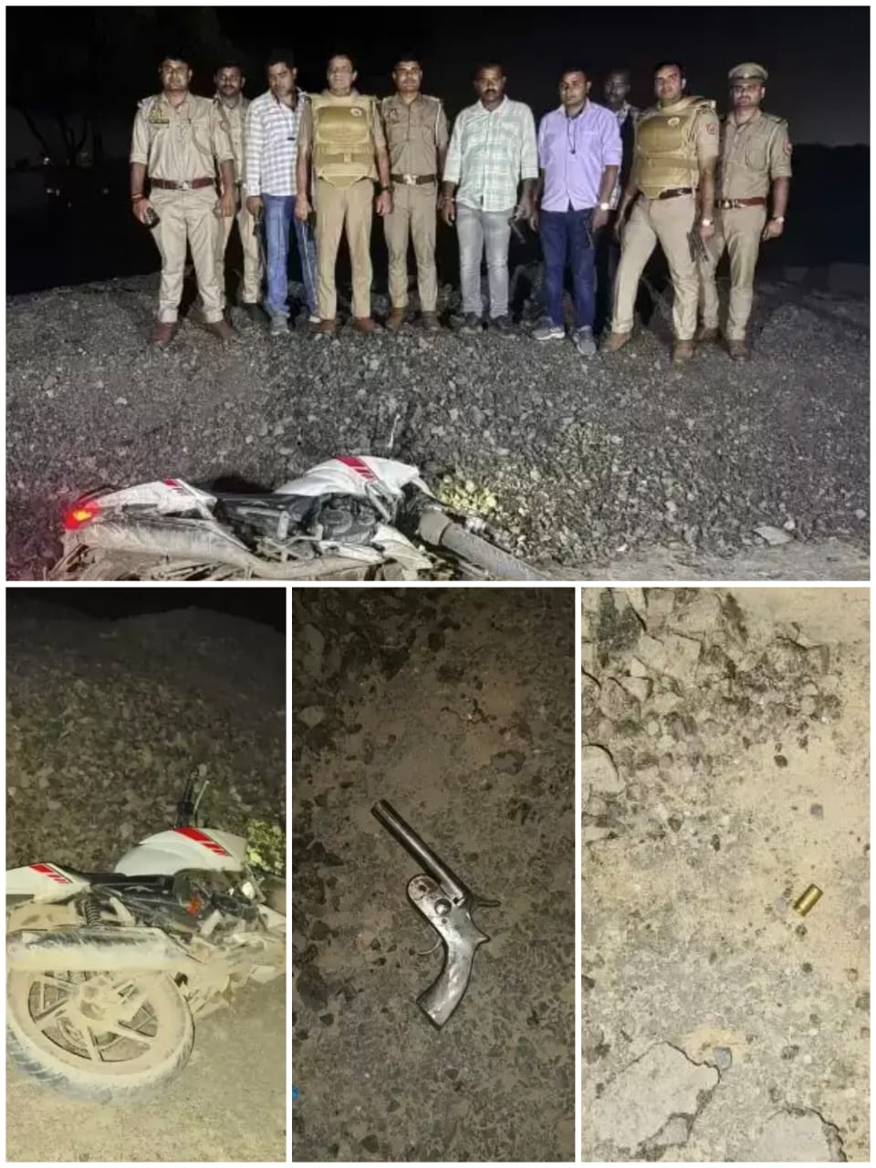 लंका में पुलिस और बदमाशों में मुठभेड़, एक घायल, साथी फरार