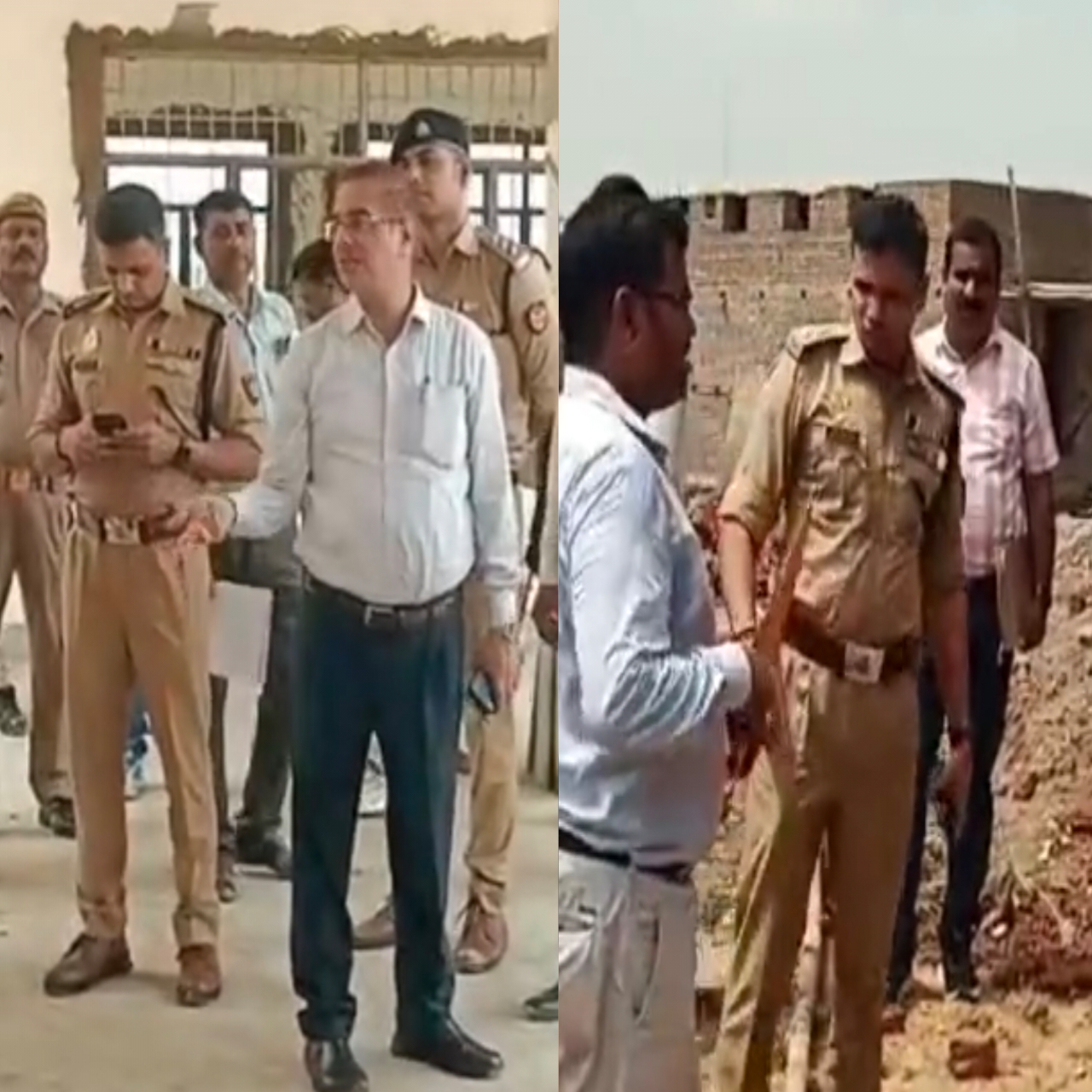 डीएम व एसपी ने किया ओबरा में निर्माणाधीन तहसील भवन का औचक निरीक्षण