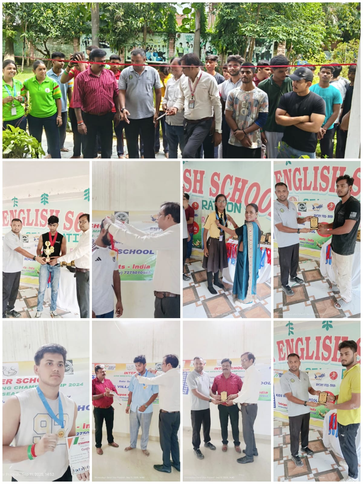 किड्स विला इंग्लिश स्कूल में हुई जिला स्तरीय पंजा कुश्ती प्रतियोगिता