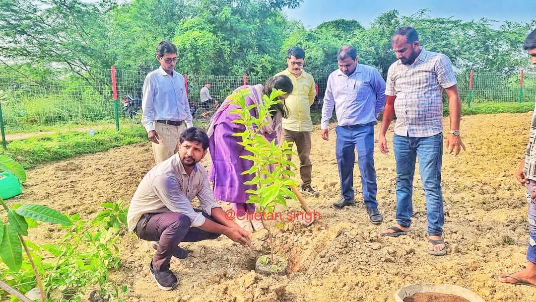 अमृत वाटिका अभियान के तहत 500 पौधों का बृहद वृक्षारोपण