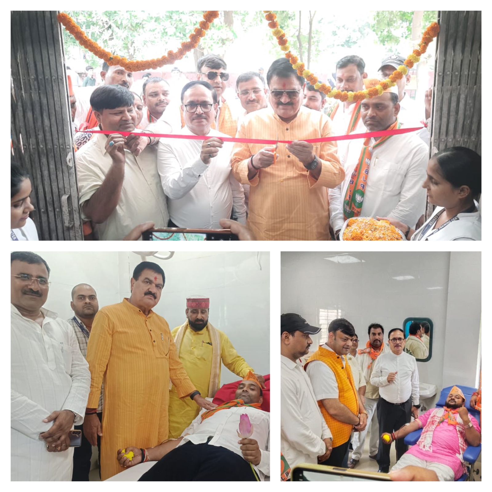 पीएचसी बड़ागाँव में नवनिर्मित लैब का लोकार्पण, बड़ी संख्या में हुआ रक्तदान