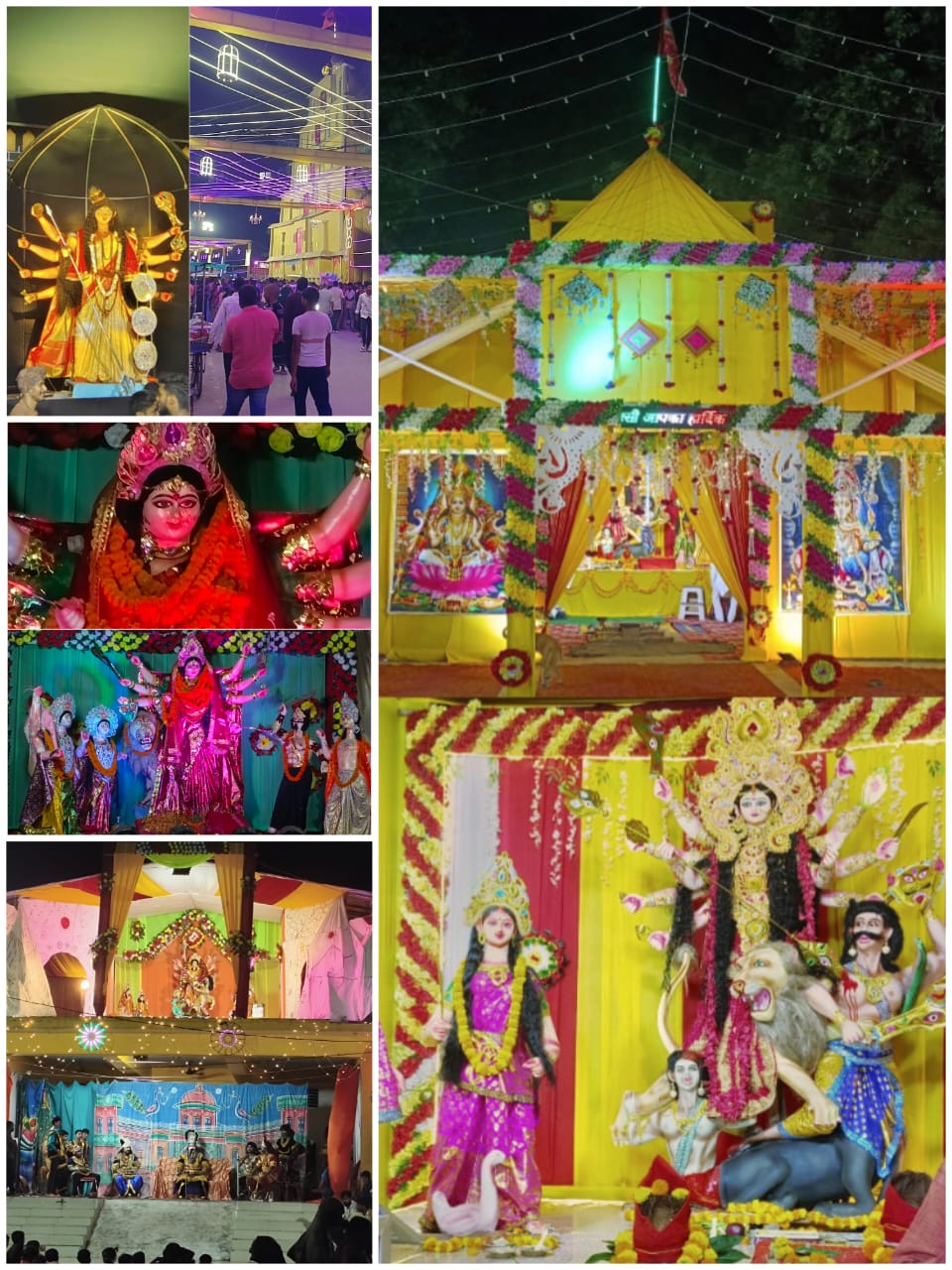 महाअष्टमी पर चौबेपुर और गरथौली में उमड़ा आस्था का सैलाब