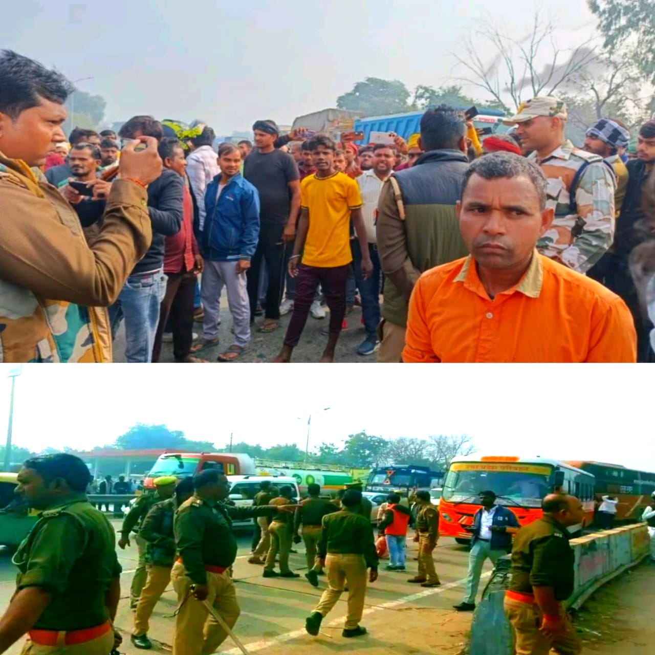 डंपर की चपेट में आने से मजदूर की मौत, परिजनों ने हाईवे पर किया जाम