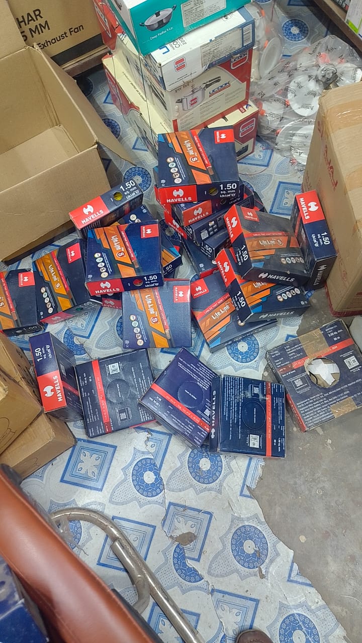 हेवेल्स ब्रांड की आड़ में नकली वायर की बिक्री, पुलिस ने की बड़ी कार्रवाई