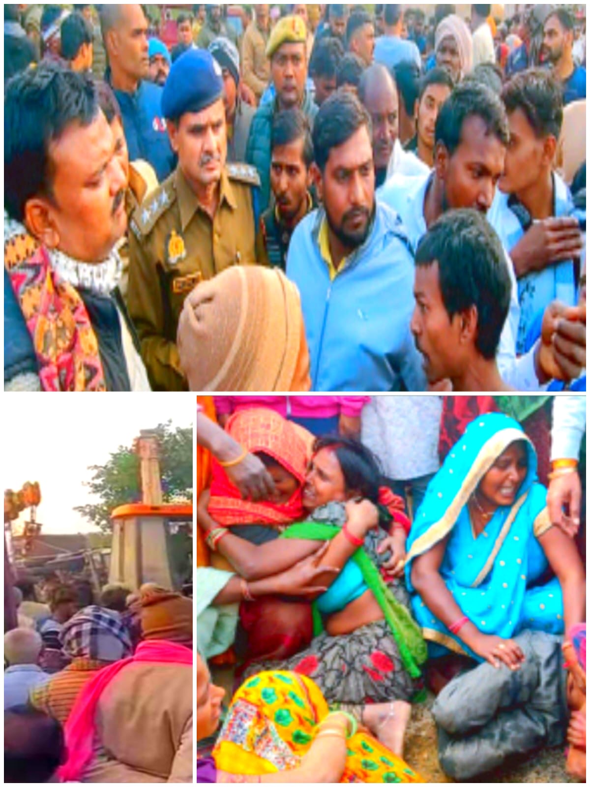 अनियंत्रित मिट्टी लदा डंपर पलटा, बालक की दर्दनाक मौत