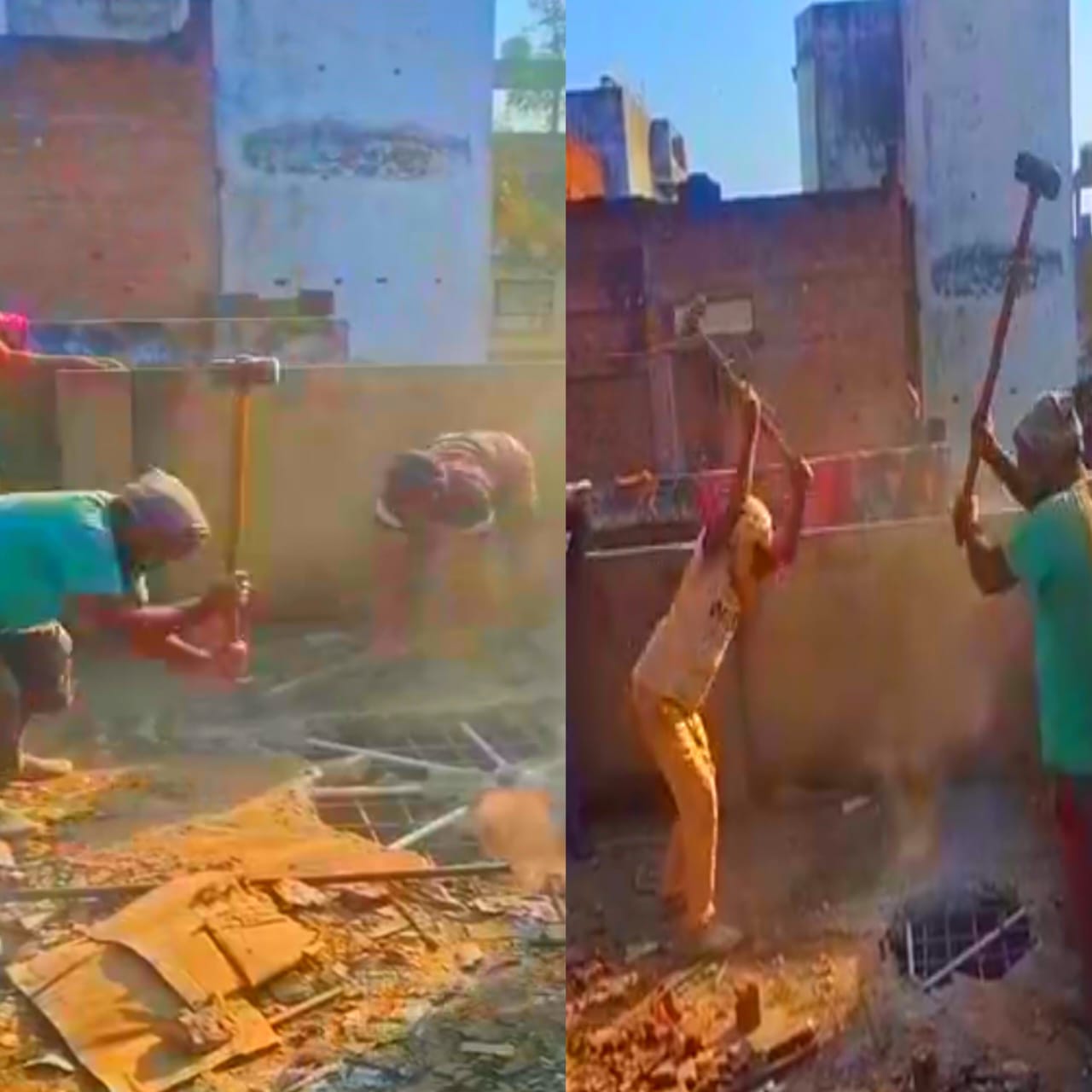 दालमंडी में सड़क चौड़ीकरण को लेकर ध्वस्तीकरण अभियान जारी