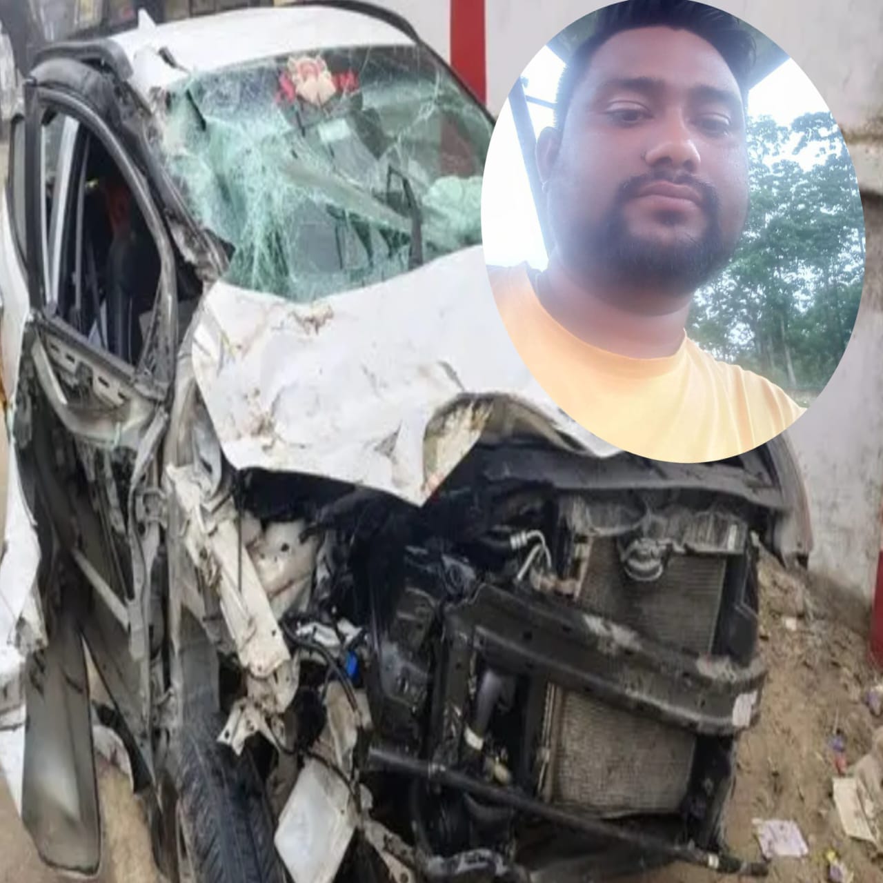 माघ पूर्णिमा स्नान को जा रहे बंगाल के युवकों की कार को ट्रेलर ने मारी टक्कर, एक की मौत