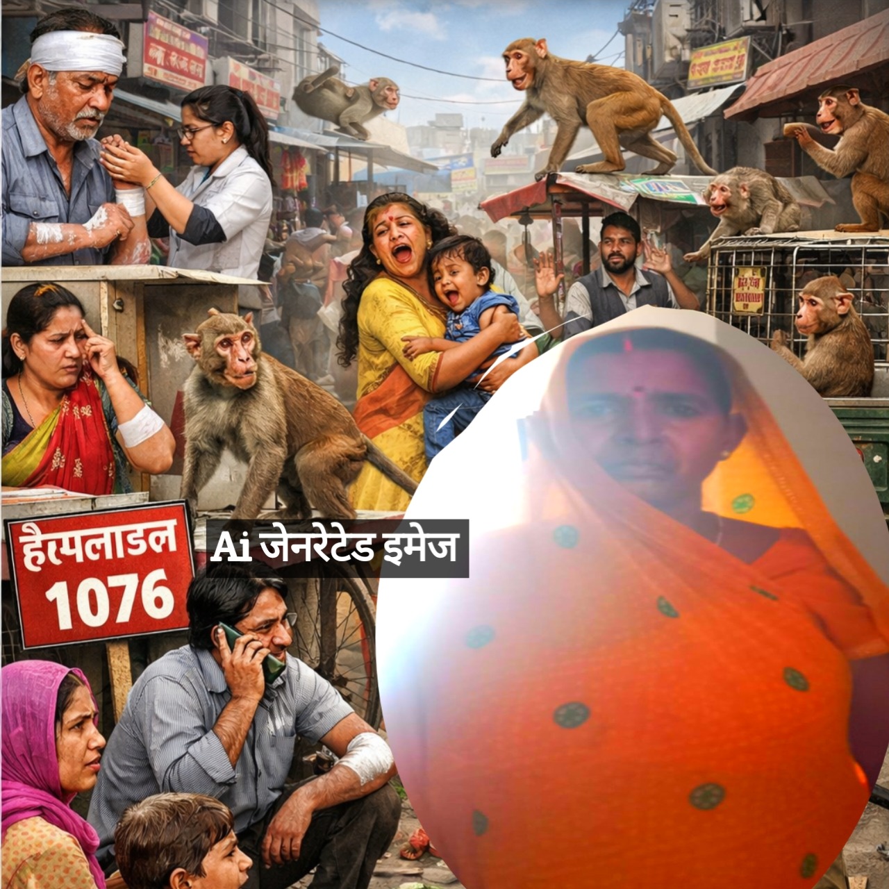 चौबेपुर बाजार में बंदरों का कहर, हमलों से लोग दहशत में